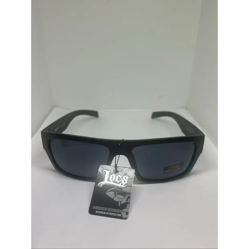 Locs Patriotic American Flag Black Rectangular Sunglasses UV Protection